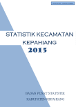 Statistik Daerah Kecamatan Kepahiang 2015